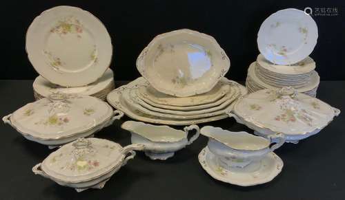 An Edwardian Broomfield & Gater of Handley, dinner set, ...