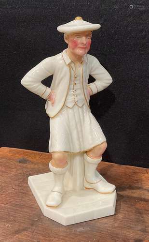 A Royal Worcester figure, modelled by James Hadley, Scotsman...