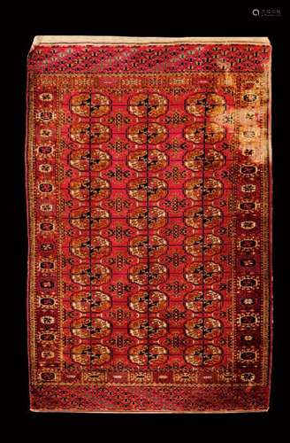 Tapis Boukhara (chaîne, trame et velours en laine), Tur