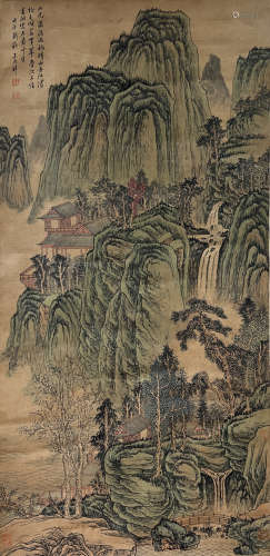 王原祁（1642-1715） 山水 立轴 纸本