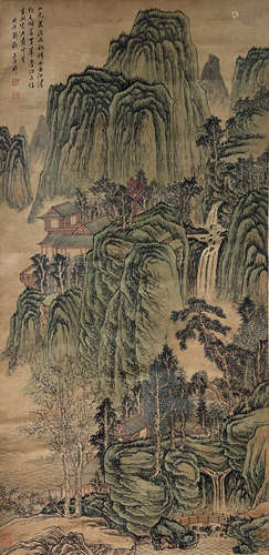 王原祁（1642-1715） 山水 立轴 纸本