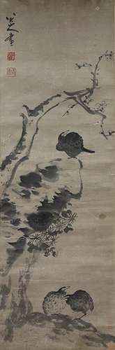 八大山人（1626-1705） 花鸟 立轴 纸本