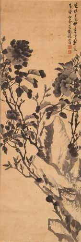 黄鹤寿 花卉 纸本立轴