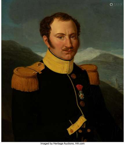 Continental School (19th Century) Portrait of a military fig...