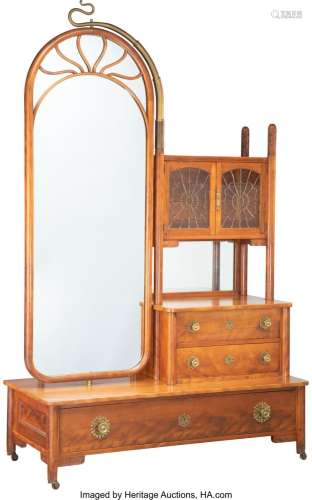 A The Tobey Furniture Co. Walnut Dressing Cabinet, early 20t...