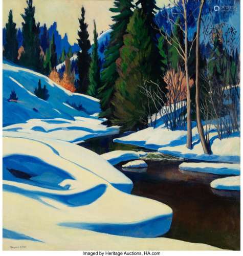 Marques E. Reitzel (American, 1896-1963) Icy River Oil on ca...