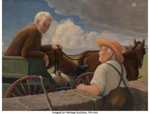 Jens Frederick Larson (American, 20th Century) Two Farmers, ...