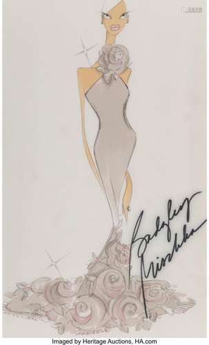 American Artist (20th Century) Group of four Fashion Drawing...