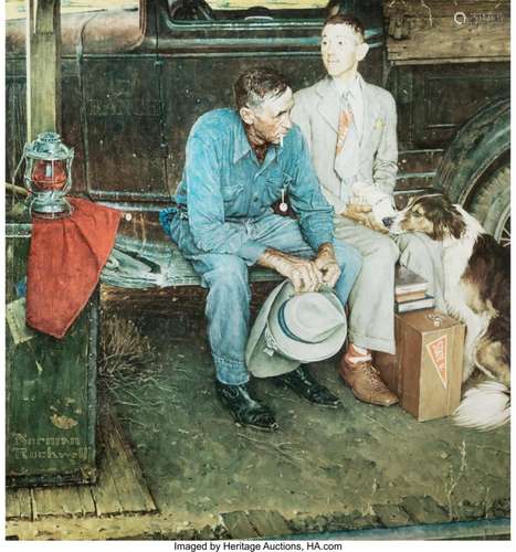 Norman Rockwell (American, 1894-1978) Breaking Home Ties, ci...