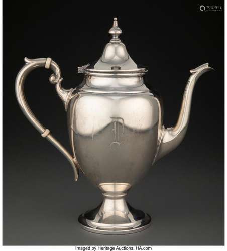 A Gorham Mfg. Co. Silver Puritan Pattern Teapot, Providence,...