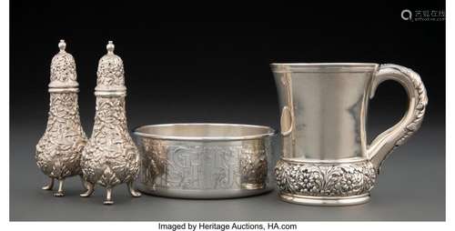 A Group of Four American Silver Table Articles Marks: (vario...