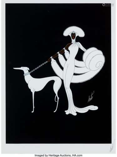 Erté (Romain de Tirtoff) (1892-1990) Ebony and White, 1982 S...