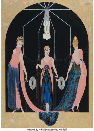 Erté (Romain de Tirtoff) (1892-1990) The Three Graces, 1985 ...