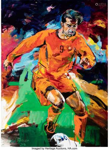 Lou Thissen (Dutch, b. 1950) Soccer Player, 2004 Acrylic on ...