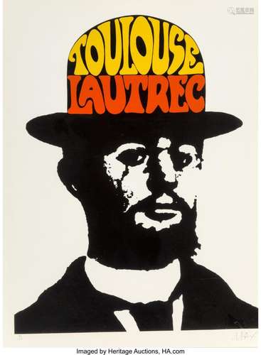 Peter Max (American, b. 1937) Toulouse Lautrec Offset lithog...