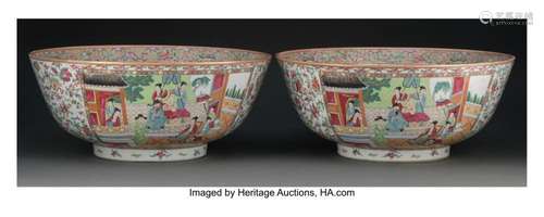 A Pair of Chinese Export Punch Bowls 7 x 16-1/2 inches (17.8...