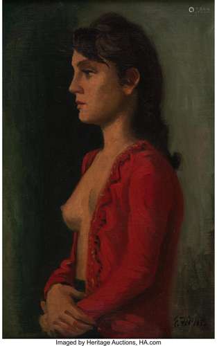 Ernest Fiene (American, 1894-1965) Girl In Profile Oil on ca...