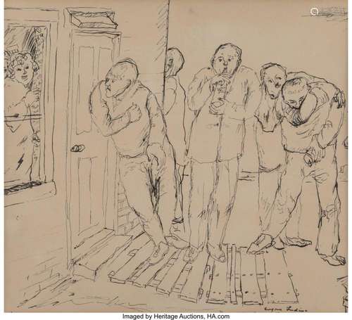 Eugene Ludins (American, 1871) Group of 4 works One etching ...