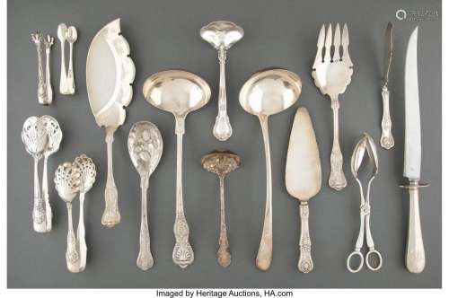 A Fifteen-Piece Group of American and English Silver and Sil...