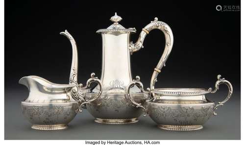 An American Silver Coffee Set Marks: STERLING, 1259 6-1/2 x ...