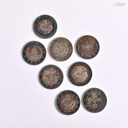 Eight coins in a group