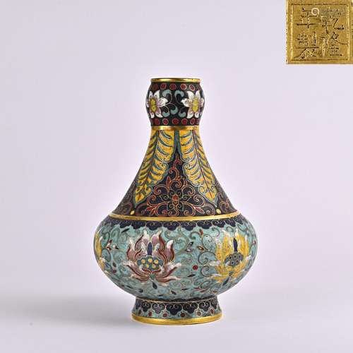 Cloisonne flower garlic bottle