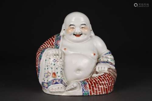 Smiling Buddha porcelain ornaments