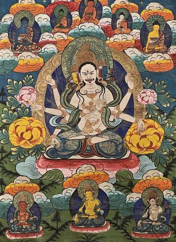 Six arm Avalokitesvara Thangka