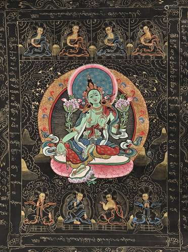 Green Tara Thangka