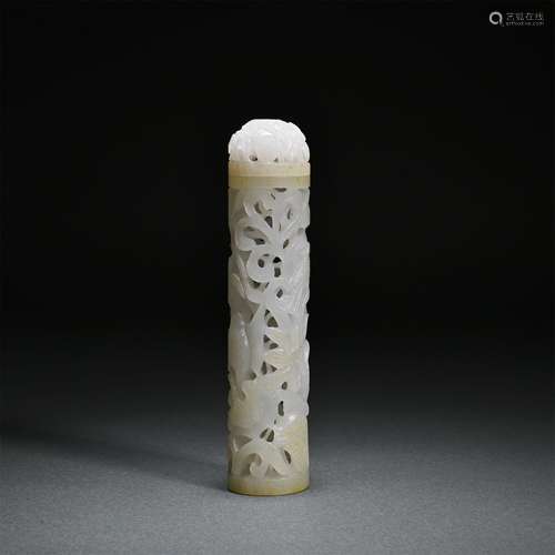 Hetian jade hollow incense cartridge