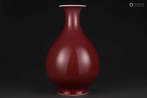 Laetite red glazed jade pot spring vase