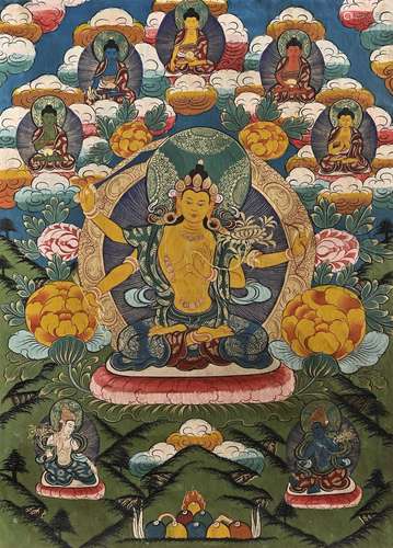 Thangka of Huang Caishen