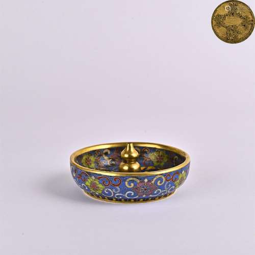 Cloisonne flower auspicious animal pattern incense insert