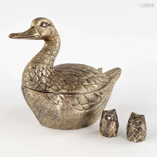 Mauro MANETTI (XX) 'Duck' an ice pail (D:16 x W:27 x H:22 cm...