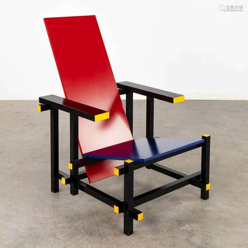 Gerrit RIETVELD (1888-1964)(attr.) 'Red and Blue chair' (D:6...