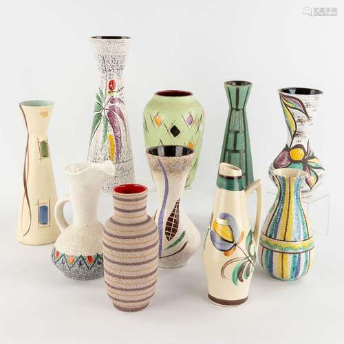 A collection of mid-century ceramics, West-Germany. Fat Lava...