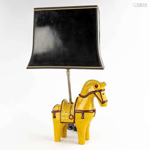 Aldo LONDI (1911-2003) 'Table Lamp with a yellow horse' for ...