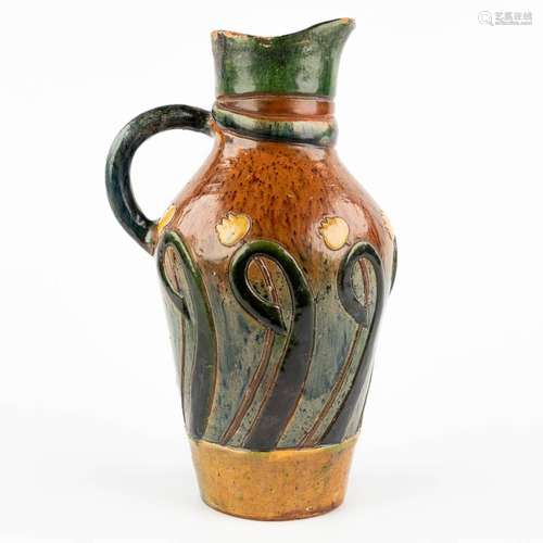 MAES-PLATTEAU (XIX-XX) 'Pitcher' Flemish Earthenware, art no...