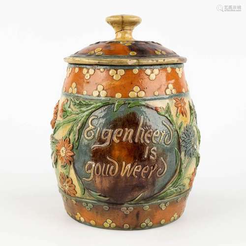 Léo MAES (XIX-XX) 'Tobacco Jar' inscription Eigen Heerd is G...