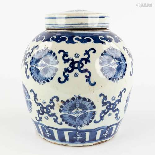 A Chinese ginger jar, decorated with butterflies, export por...