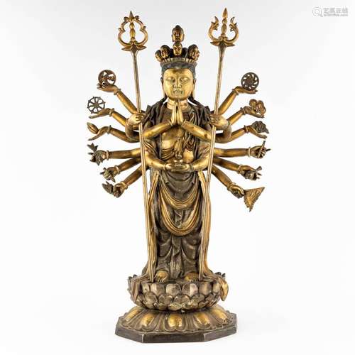 A Bodhisattva or GuanYin with 1000 arms, bronze with 18 arms...