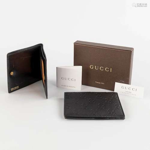 Delvaux & Gucci, a bank note and cardholder, Crocodile a...