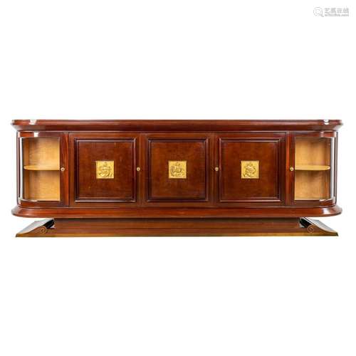 Decoene, an exceptional sideboard with gilt bronze plaques. ...