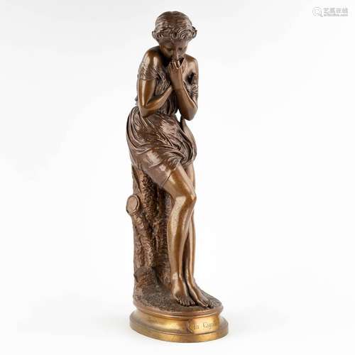 Jean Jules CAMBOS (1828-1917) 'La Cigale' patinated bronze. ...