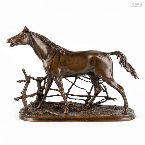 Pierre-Jules Mène (1810-1879) 'Horse' patinated bronze. Post...