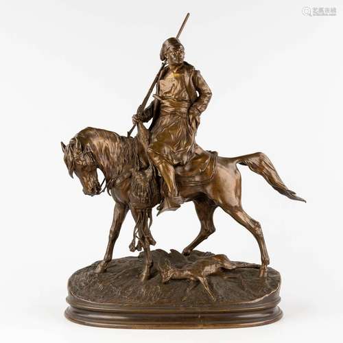 Pierre-Jules MÈNE (1810-1879) 'African horseback rider' pati...