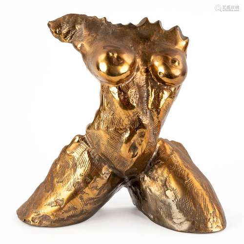 Yves LOHE (1947) 'Torso' patinated bronze. (D:15 x W:33 x H:...