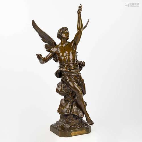 Emile Louis PICAULT (1833-1915) 'La Pensée' patinated bronze...