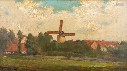 Edouard VERSCHAFFELT (1874-1955)(attr.) 'Landscape with a wi...