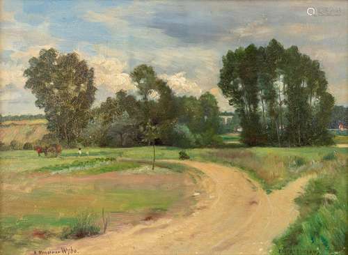 Charles Auguste CORBINEAU (1835-1901) 'Landscape' oil on pan...